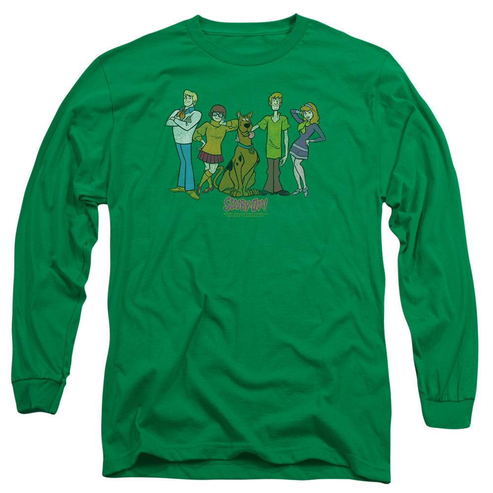 Scooby Doo Scooby Gang Mens Long Sleeve Shirt Kelly Green Officially Licensed