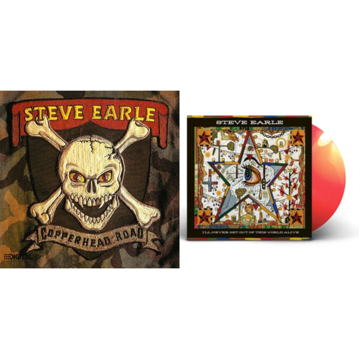 Steve Earle - Copperhead Road & I'll Never Get Out Of This World Alive (Orange LP Vinyl)