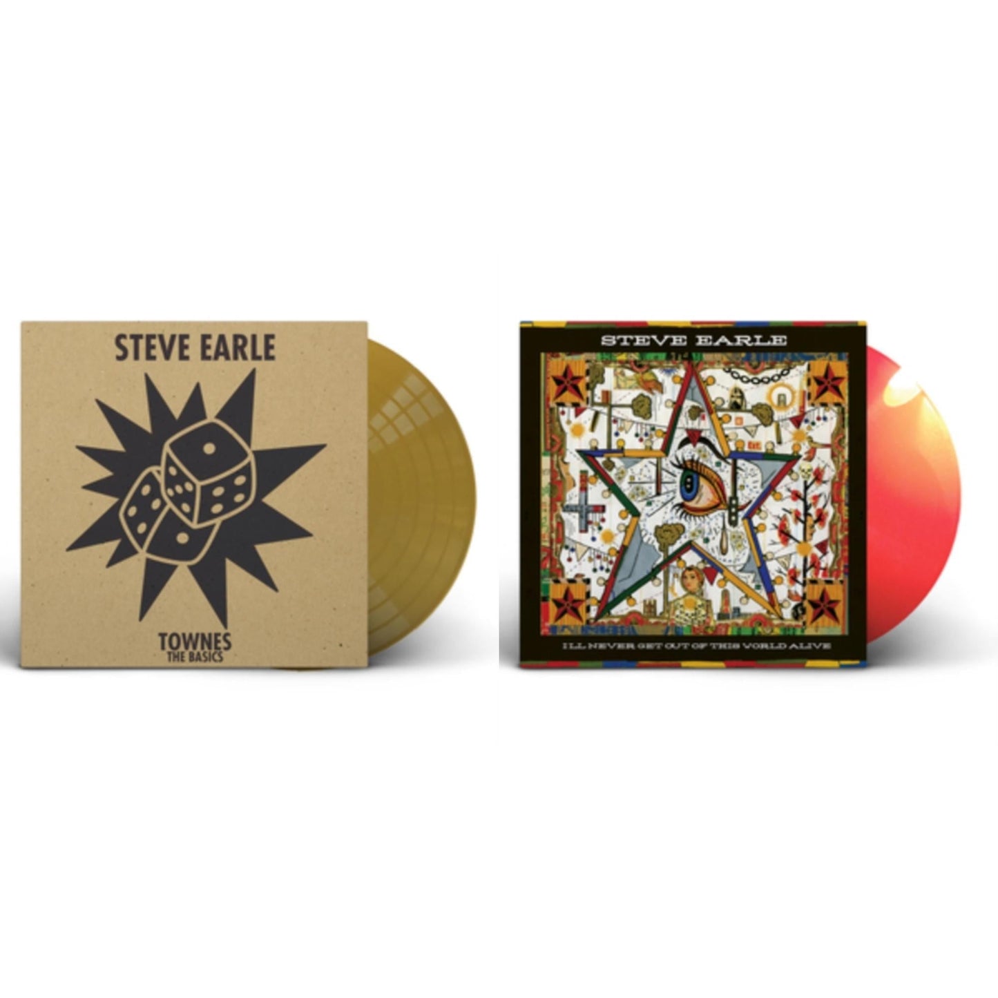 Steve Earle - Townes: The Basics (Gold LP Vinyl) & I'll Never Get Out Of This World Alive (Orange LP Vinyl)