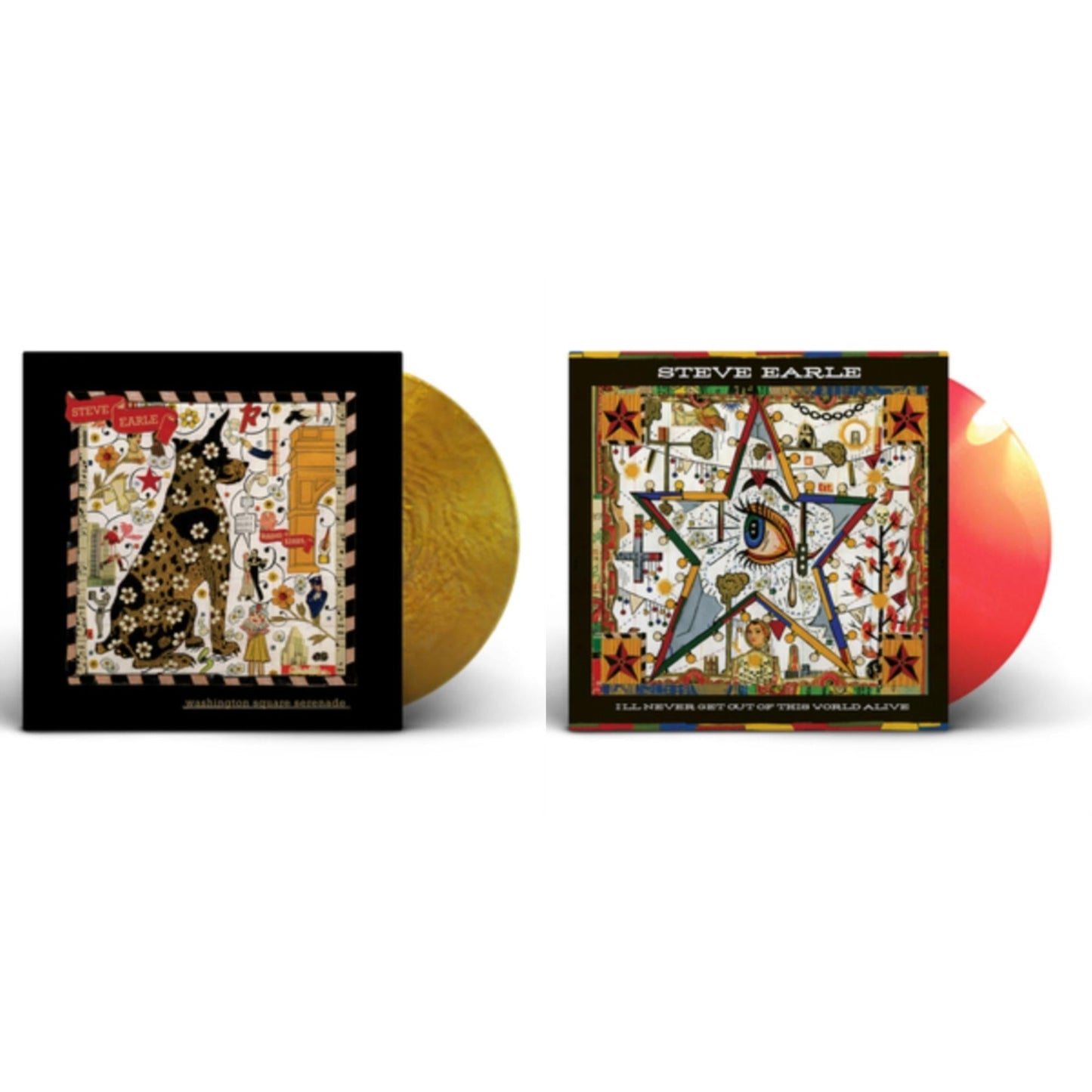 Steve Earle - Washington Square Serenade (Metallic Gold LP Vinyl) & I'll Never Get Out Of This World Alive (Orange LP Vinyl)