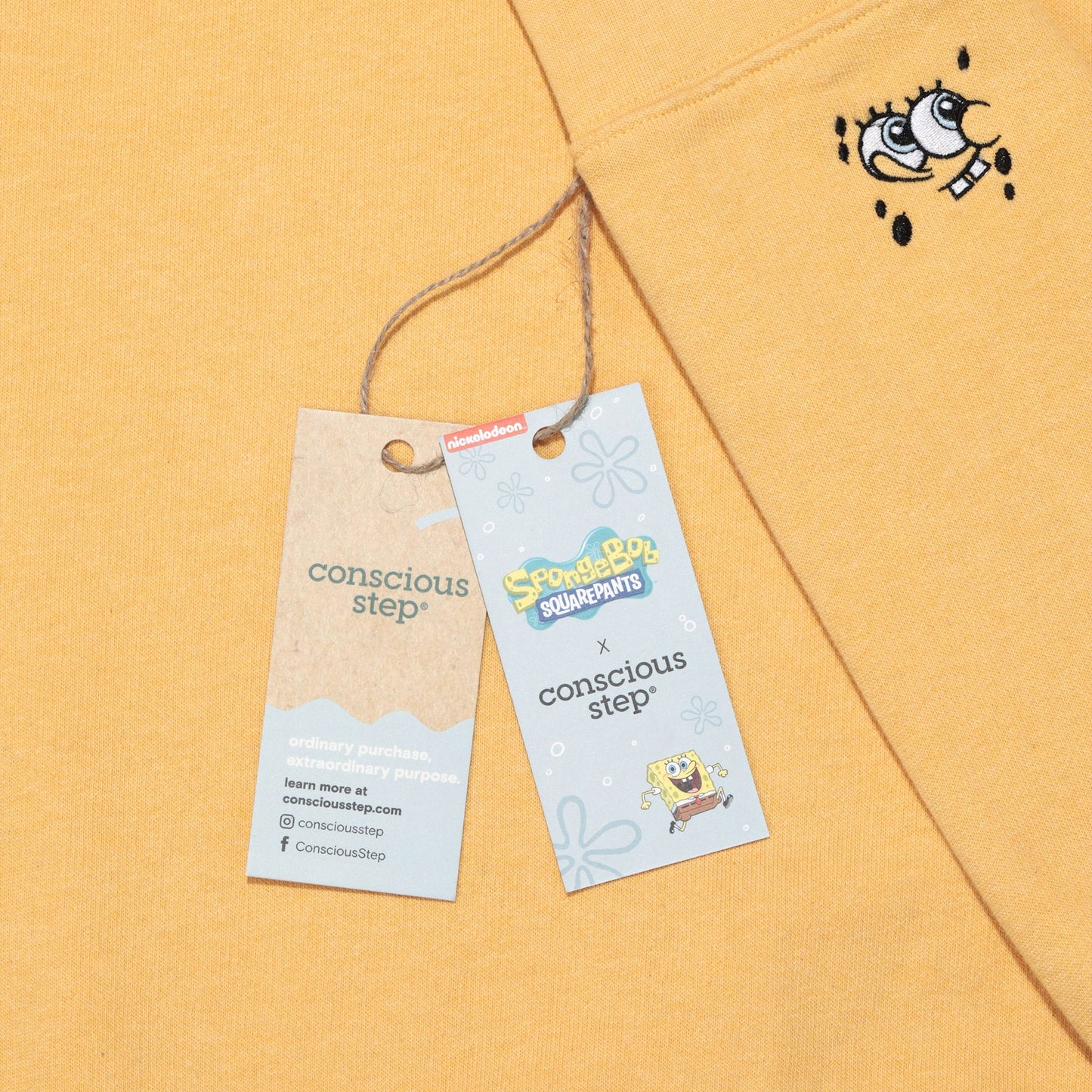 SpongeBob Squarepants Protect Oceans Crewneck Sweatshirt Yellow