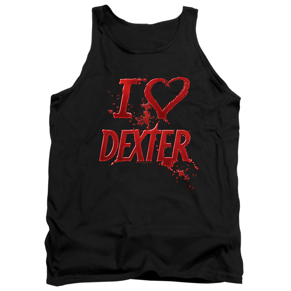 Dexter I Heart Dexter Mens Tank Top Shirt Black Officially Licensed