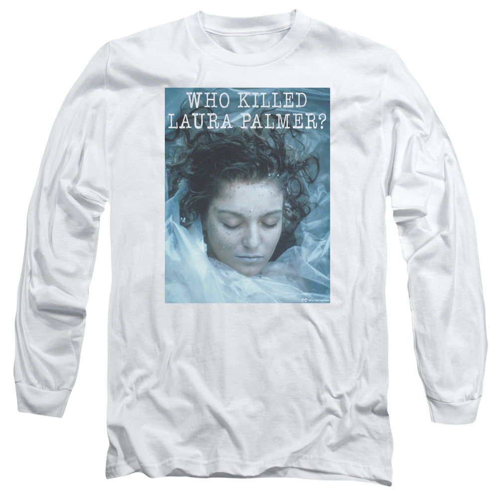 Twin Peaks Who Killed Laura Mens Long Sleeve Shirt White Officially Licensed
