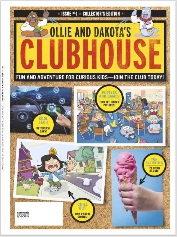 Ollie and Dakota's Clubhouse - Fun & Adventure For Curious Kids: Puzzles, Challenges, Jokes, Riddles, Super-Short Stories, Reviews of This Season's Movies, TV, Video Games, & Books!