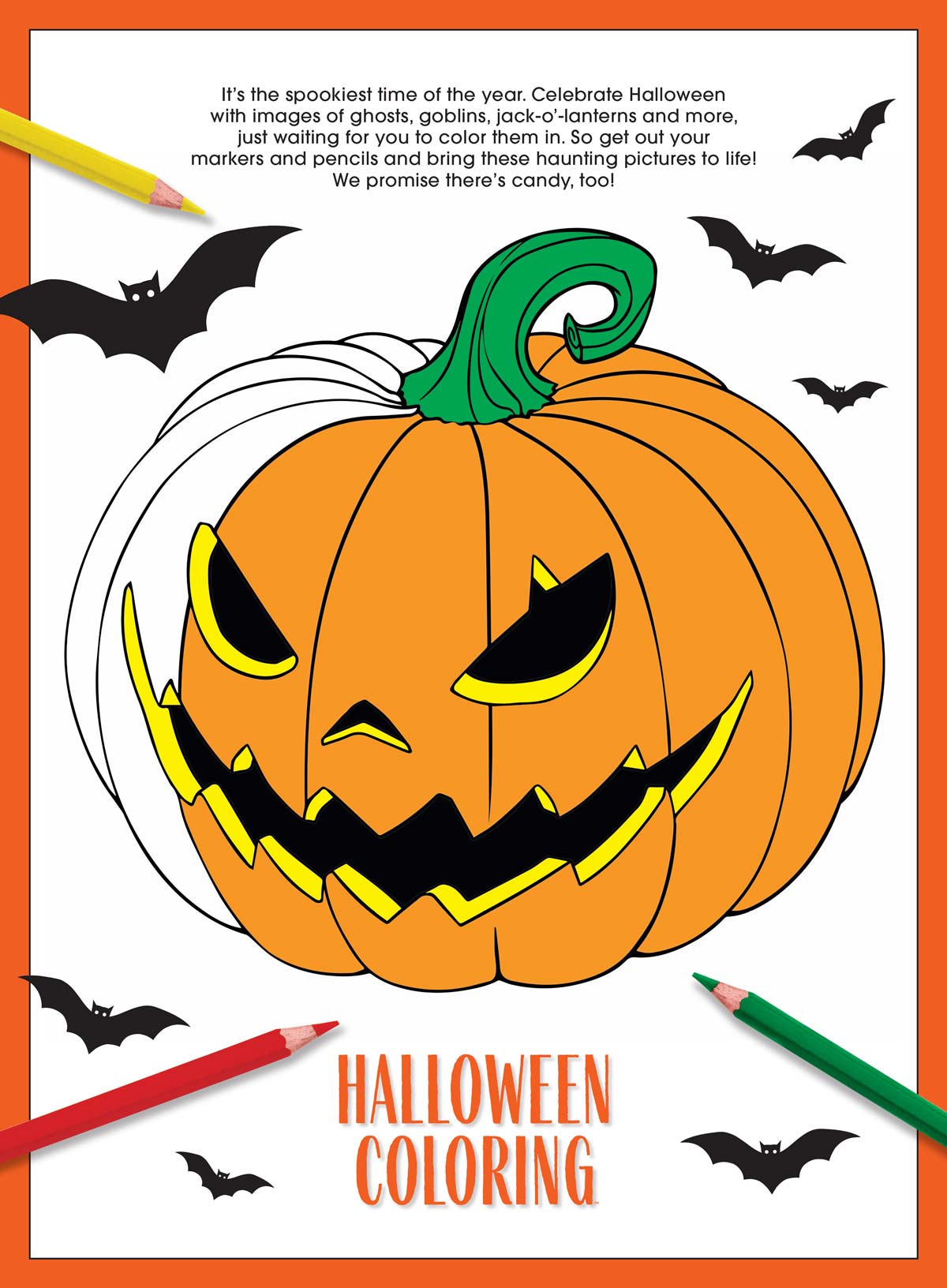 Halloween Coloring - 32 Spooky Designs, Adult Coloring Book, Pumpkins, Ghosts, Witches, Trick Or Treat, Monsters, Haunted Houses, Spider Webs, Broom Sticks, Bats, Jack-O-Lanterns, Candy, Grave & Draw!