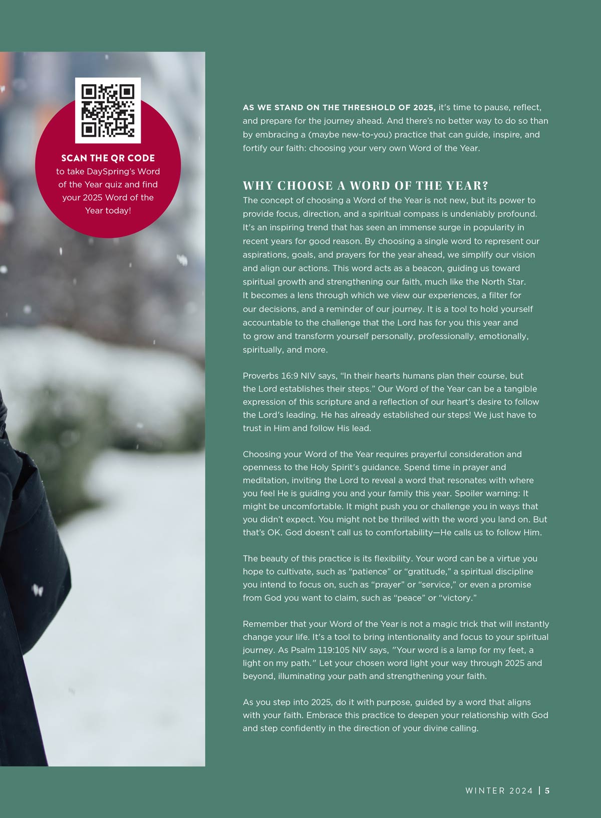 Dayspring - Everyday Faith Winter 2024: Spread Joy, Holiday Gift Guide, Write The Perfect Christmas Card, Find Your 2025 Word Of The Year, Rediscover The Old Testament & More