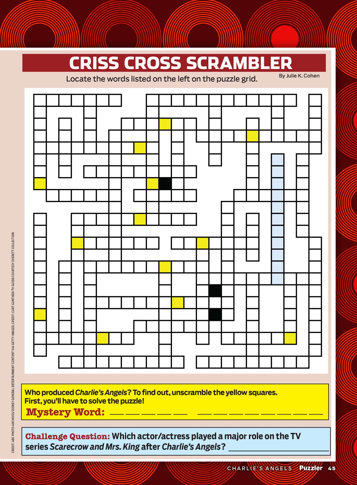 TV Guide - Charlie’s Angels 50th Anniversary Puzzler: Puzzles Honoring Jaclyn Smith, Farrah Fawcett, Kate Jackson & Cheryl Ladd, Word Searches, Crosswords, Sudoku, Spot The Difference & More!