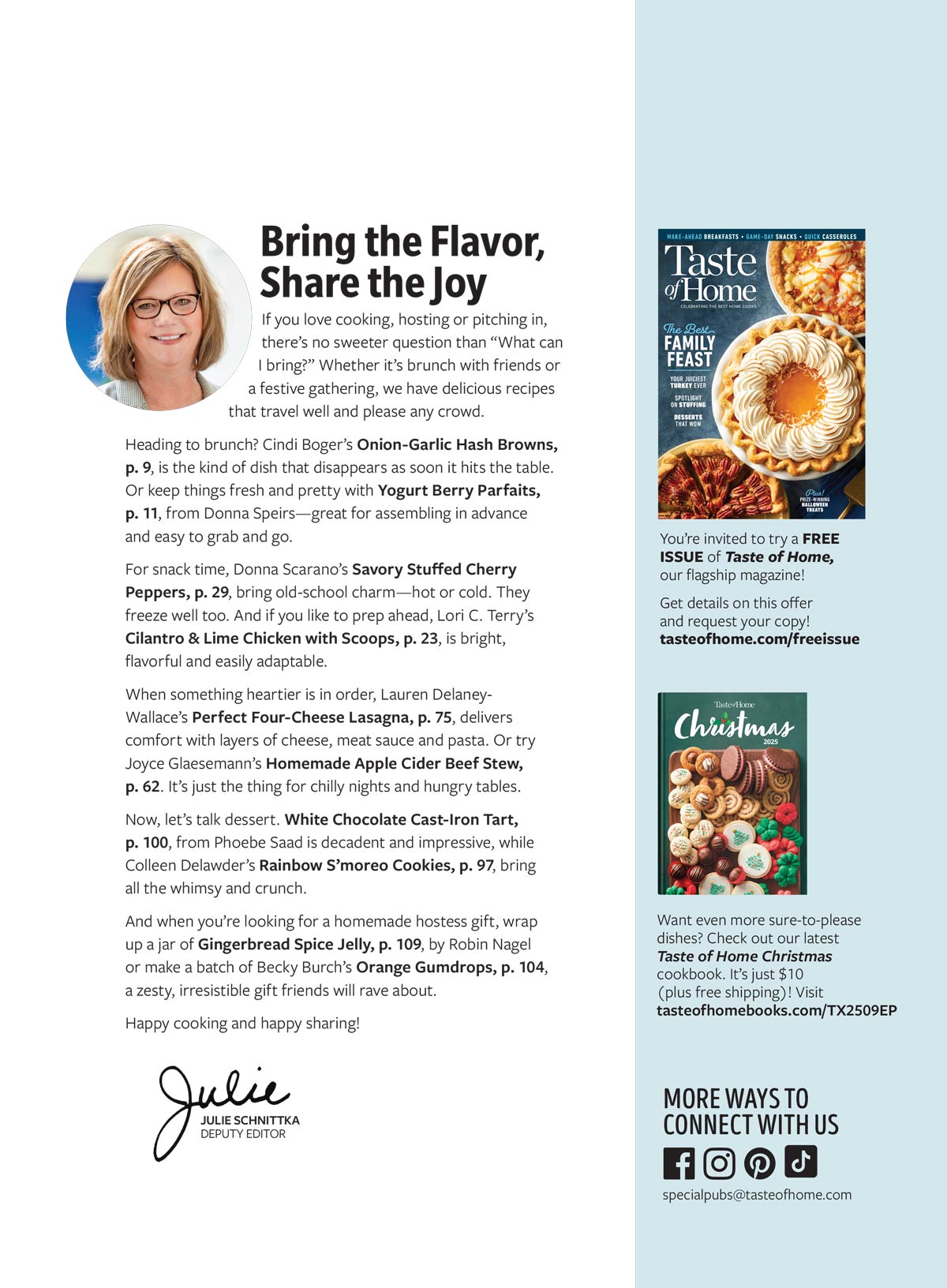 Taste Of Home - What Can I Bring?: 102 Easy Make & Take Recipes For Parties, Hostess Gifts, Sweet Treats, Simple Snacks, Perfect Entrees For Any Celebration, Make Every Gathering Extra Special & More!