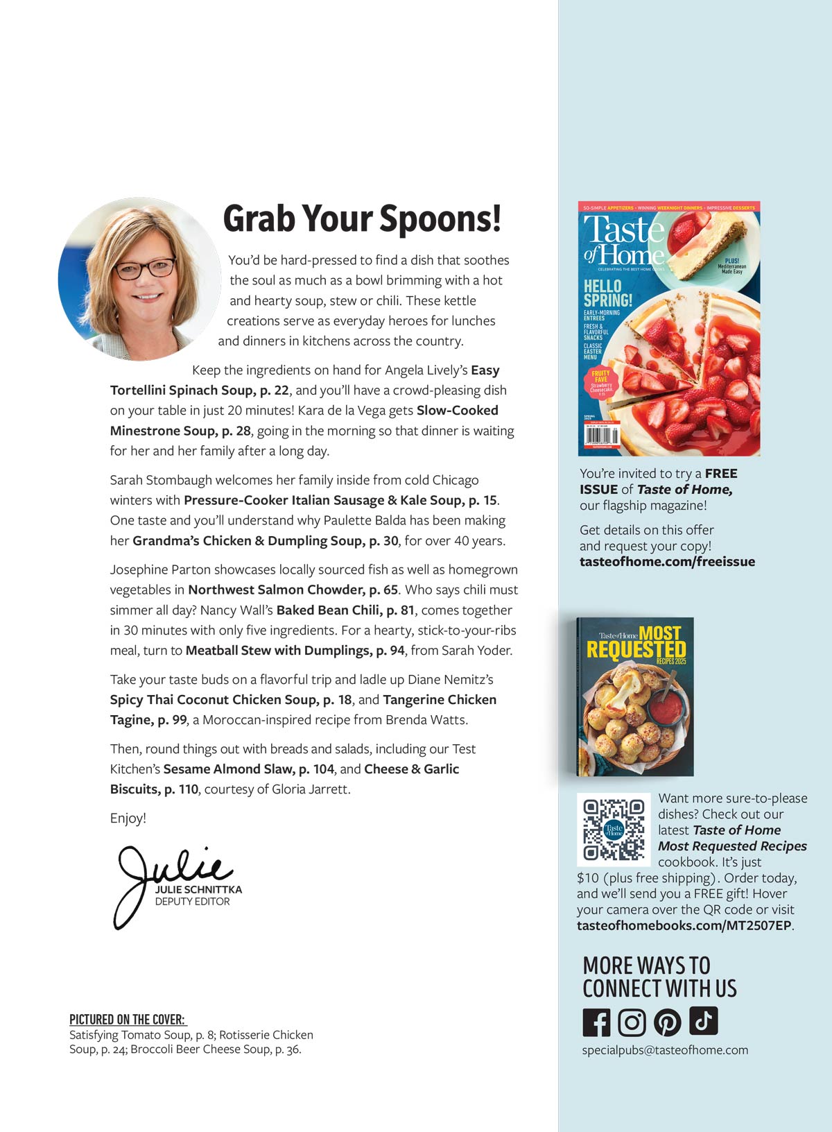 Taste of Home - Soups: Winter Warmups, 100+ New Spins On Classic Dishes, Easy, Hearty Stews, Award-Winning Chilis, 5-Star Slow Cooker Meals To Keep Your Family Warm & Cozy During The Winter & More!