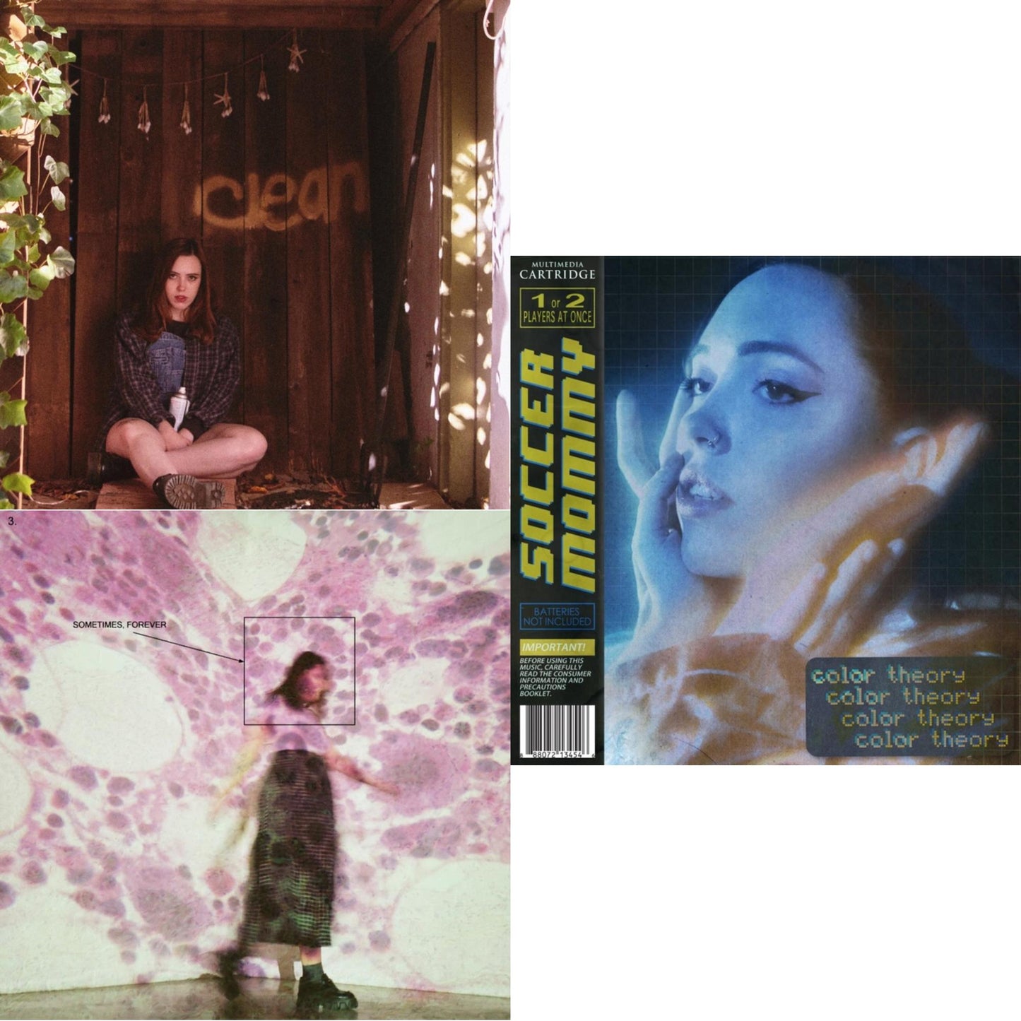 Soccer Mommy - Clean & Sometimes, Forever (Bone LP Vinyl) & Color Theory (Blue Smoke LP Vinyl)