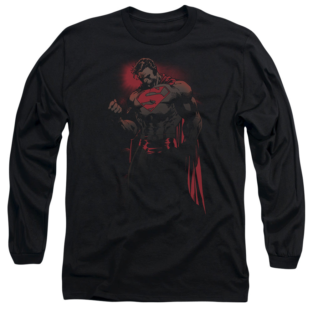 Superman Red Son Mens Long Sleeve Shirt Black Officially Licensed