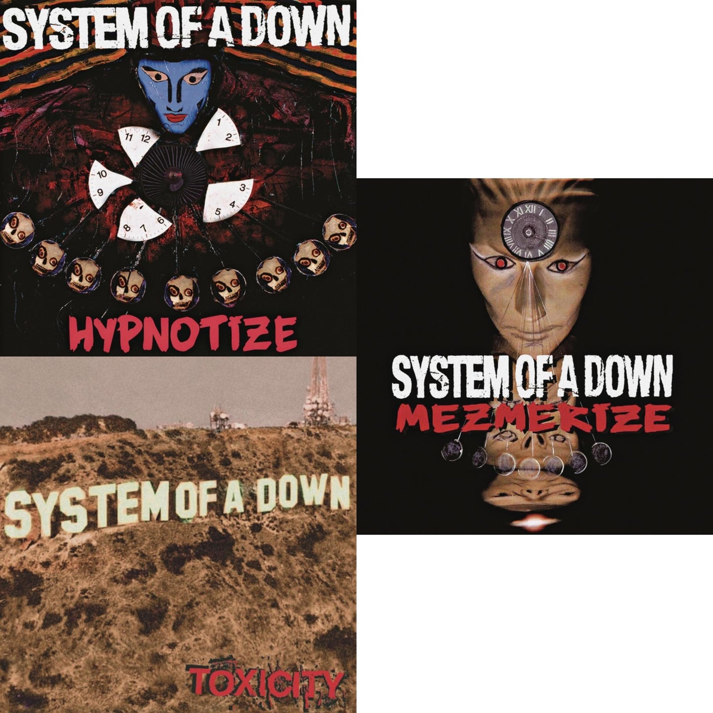 System Of A Down - Toxicity (140G) & Hypnotize (140G) & Mezmerize (140G) - LP Vinyl Bundle