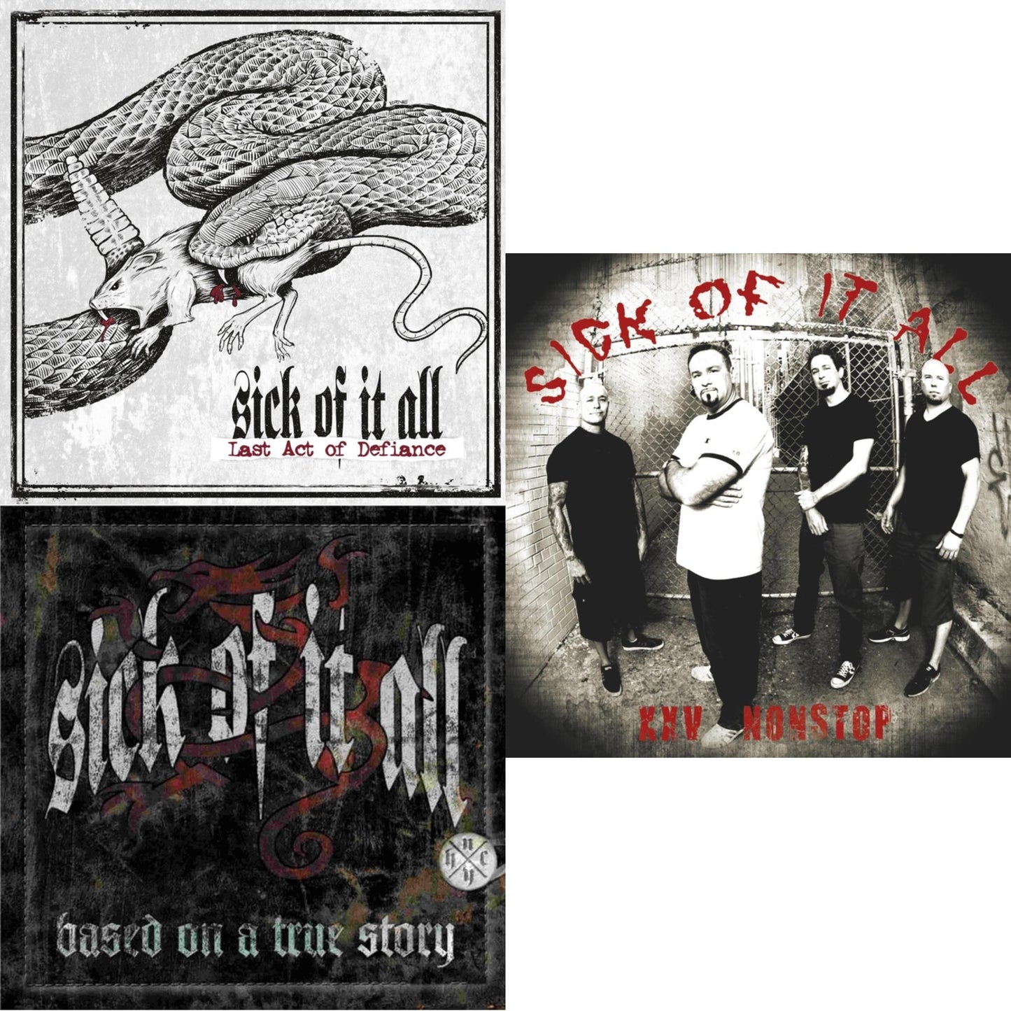 Sick Of It All - Last Act Of Defiance & Based On A True Story & Nonstop (Red LP Vinyl)