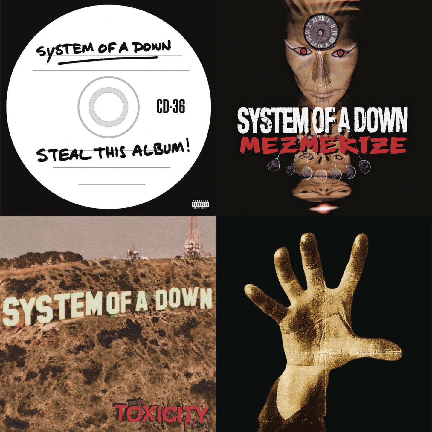 System Of A Down - Steal This Album! (2LP/140G) & Mezmerize (140G) & Toxicity (140G) & System Of A Down (140G)