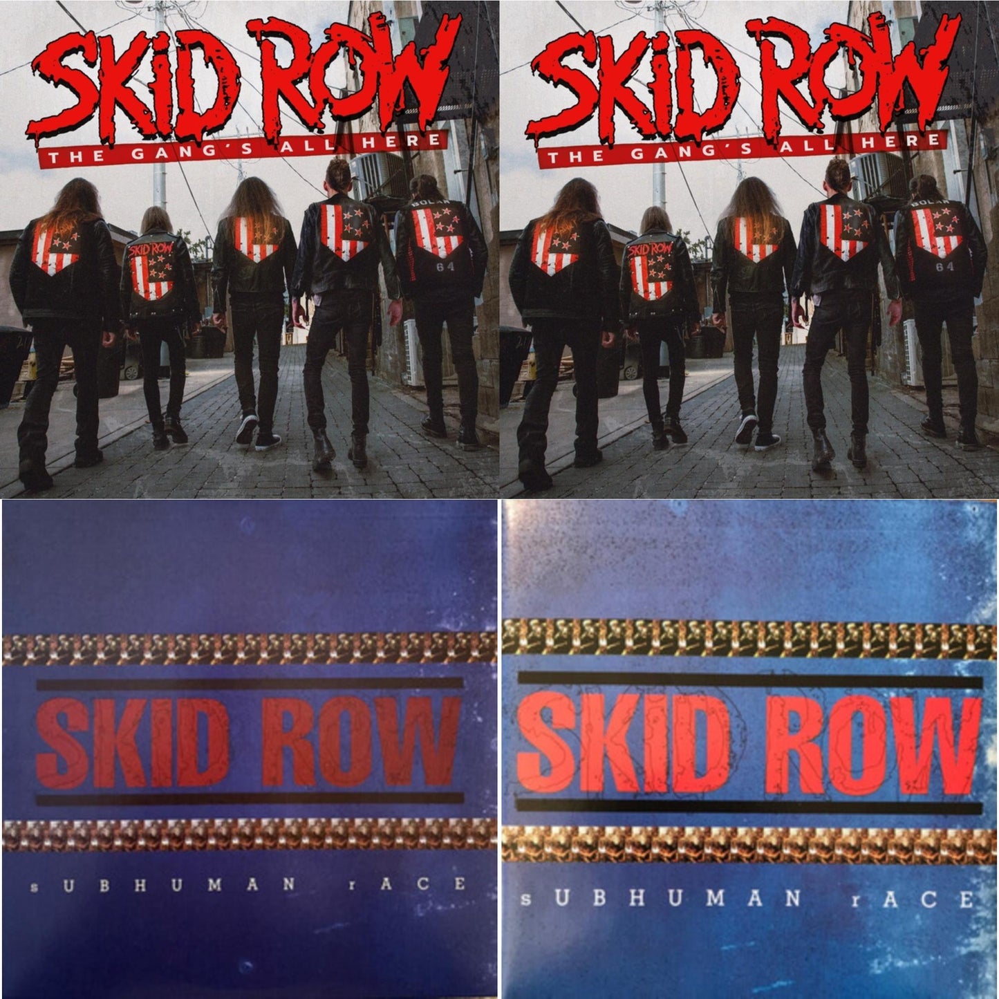 Skid Row - Gang's All Here & Gang's All Here (Limited/White LP Vinyl) & Subhuman Race (2LP) & Subhuman Race (Blue & Black Marble/2LP)