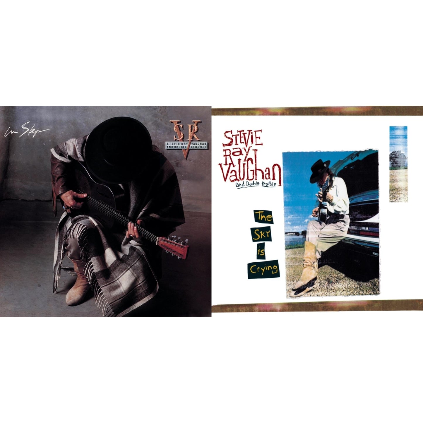 Stevie Ray & Double Trouble Vaughan - Sky Is Crying & In Step - CD Bundle