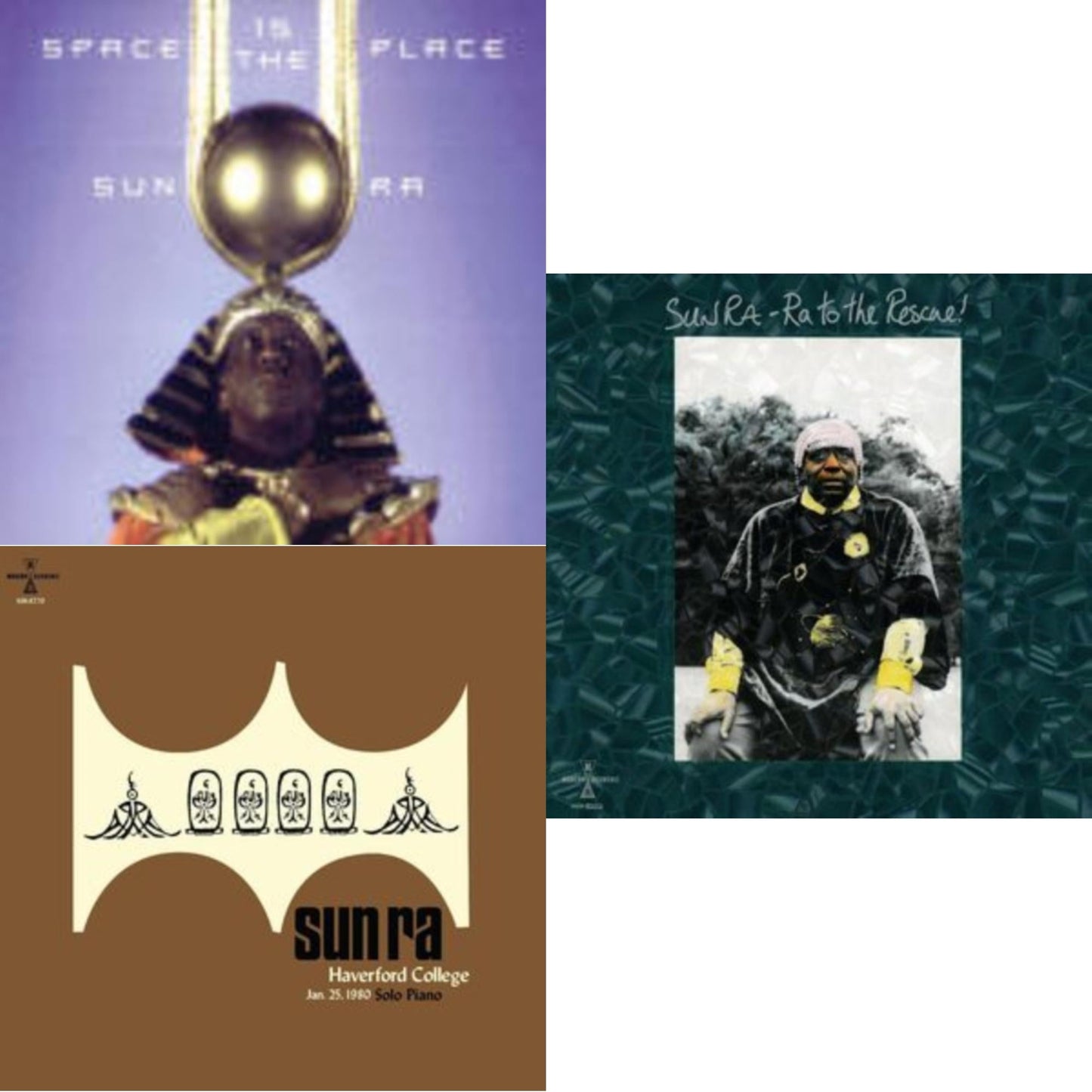 Sun Ra - Haverford College, Jan. 25, 1980 & Ra To The Rescue (Translucent Green LP Vinyl) & Space Is The Place (Silver, Gold & Lime Green Vinyl/Blu-Ray/DVD/LP)