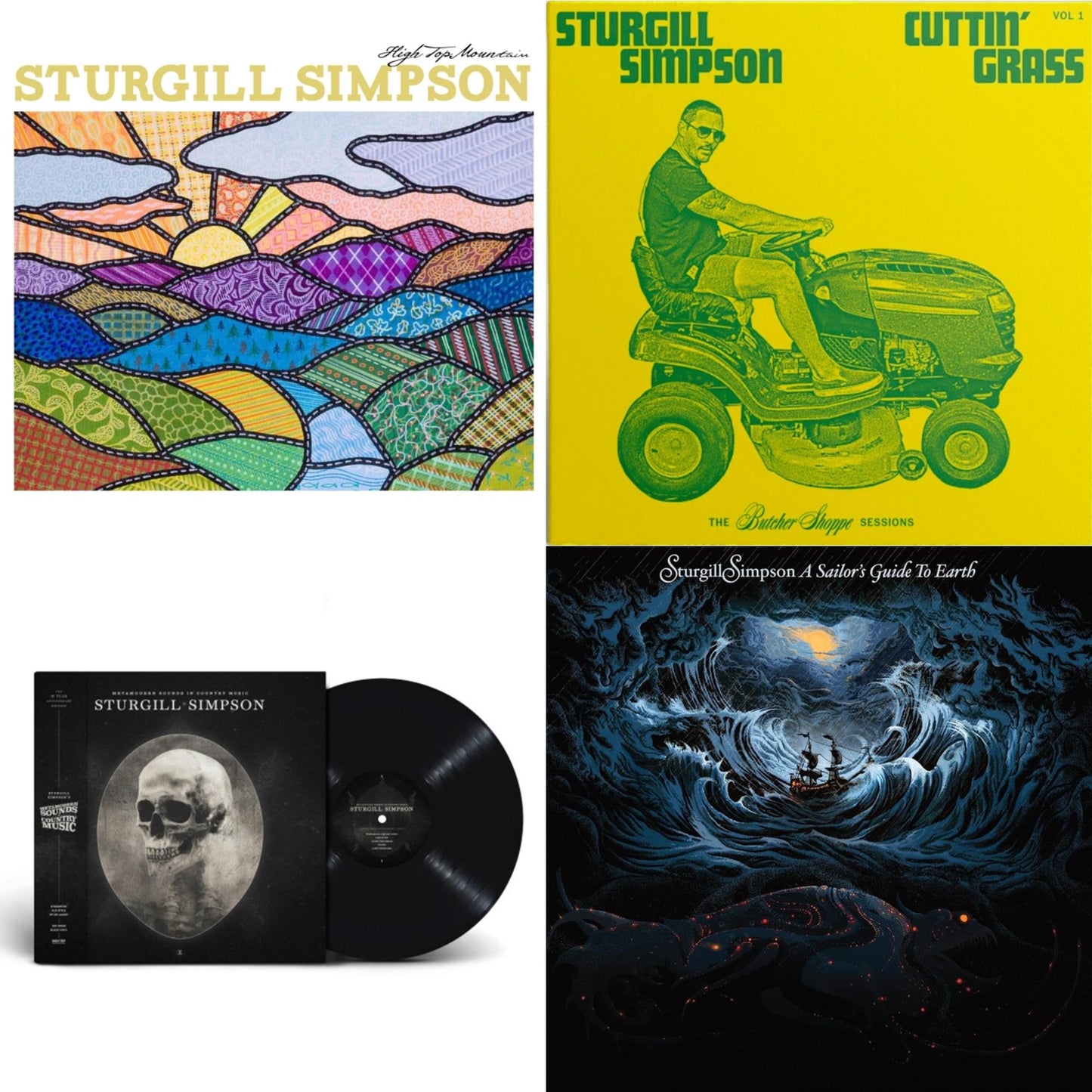 Sturgill Simpson - High Top Mountain & Cuttin' Grass (2LP) & Metamodern Sounds In Country Music 10 Year Anniversary Edition (180G) & Sailor's Guide To Earth (Clear LP Vinyl)