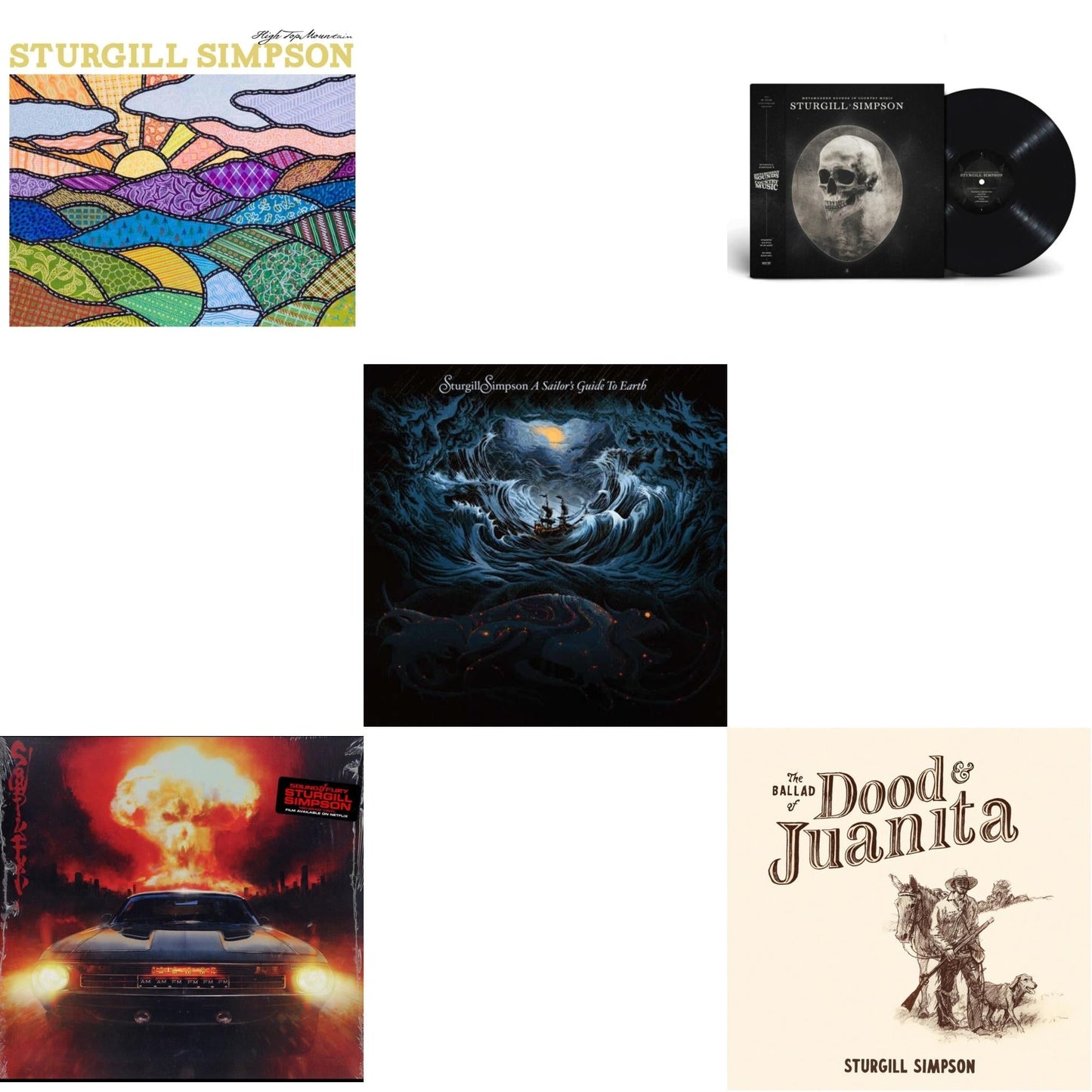 Sturgill Simpson - High Top Mountain & Sound & Fury & Sailor's Guide To Earth (180G/LP/CD) & Metamodern Sounds In Country Music 10 Year Anniversary Edition (180G) & Ballad Of Dood & Juanita