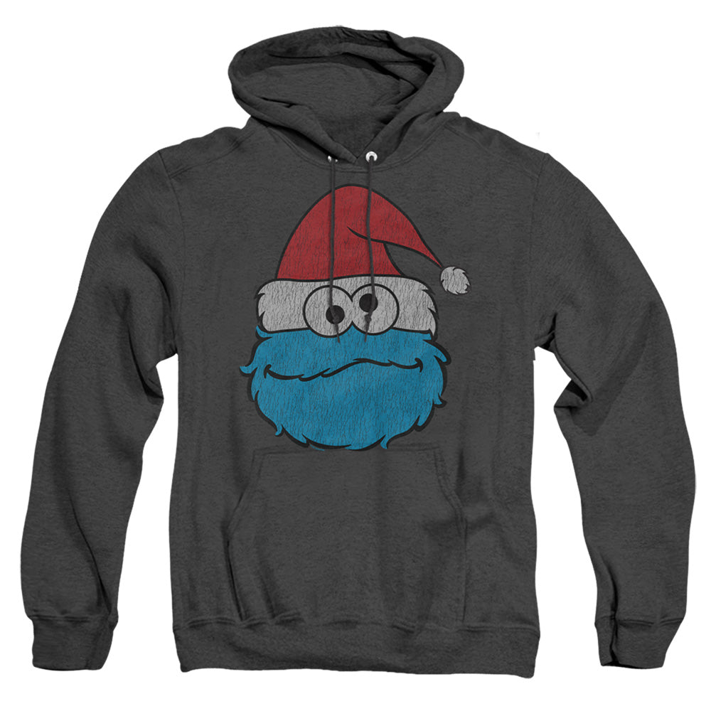 Sesame Street Cookie Monster Christmas Heather Mens Hoodie Black Officially Licensed