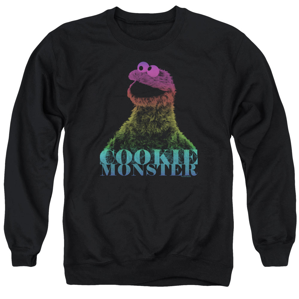 Sesame Street Cm Halftone Mens Crewneck Sweatshirt Black Officially Licensed