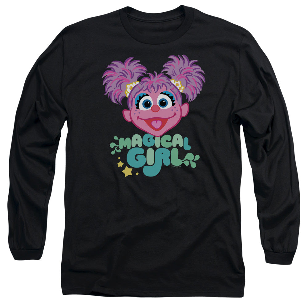 Sesame Street Magical Girl Abby Cadabby Mens Long Sleeve Shirt Black Officially Licensed