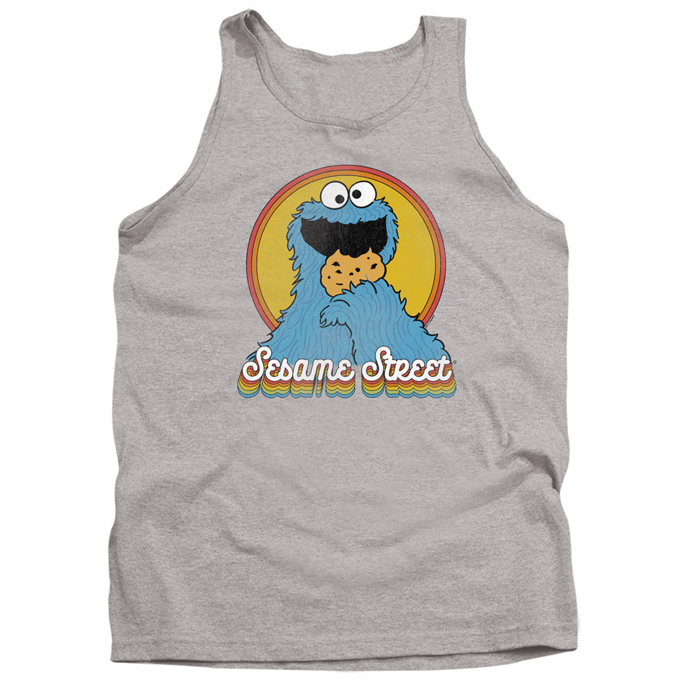 Sesame Street Cookie Monster Layers Mens Tank Top Shirt Athletic Heather Officially Licensed