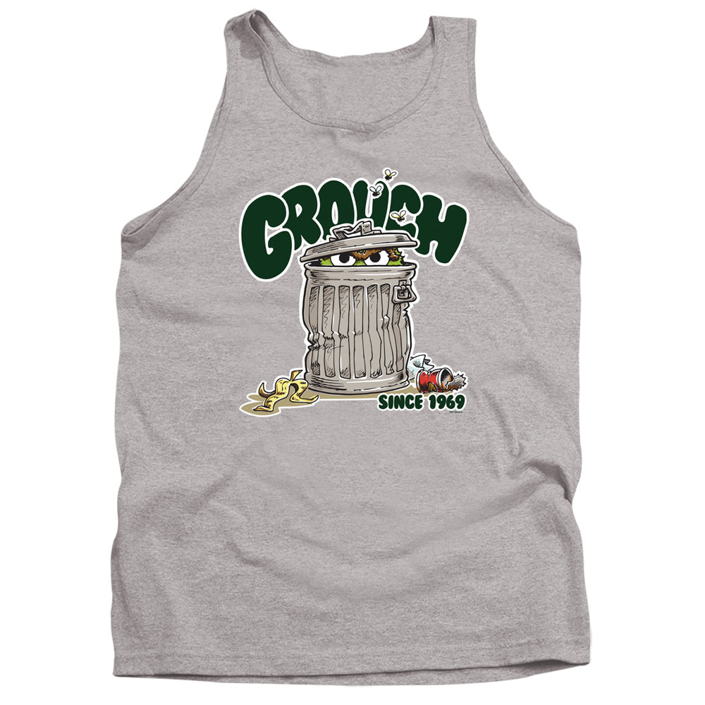 Sesame Street Grouch Mens Tank Top Shirt Athletic Heather Officially Licensed