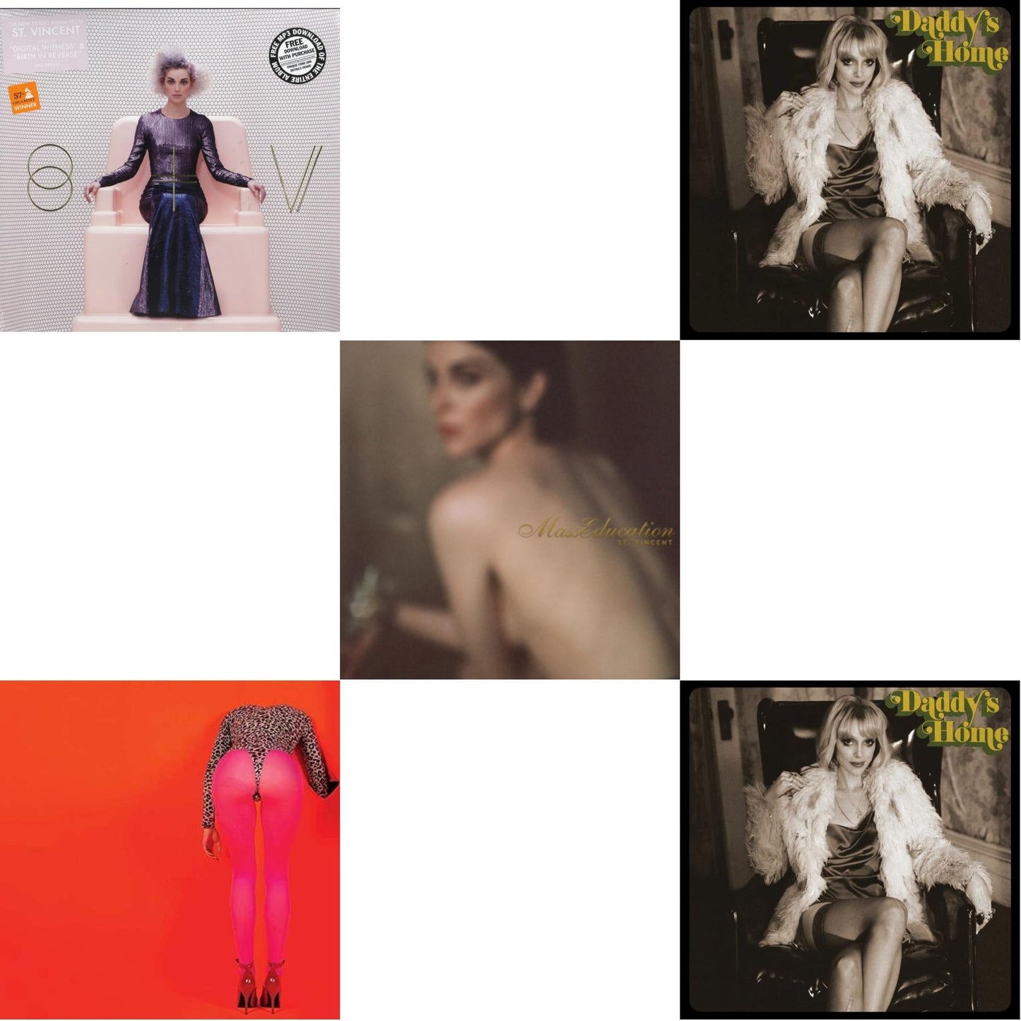 St. Vincent - St Vincent & Masseduction (Pink LP) & Masseducation (LP) & Daddy's Home & Daddy's Home (Warm Gray LP Vinyl)