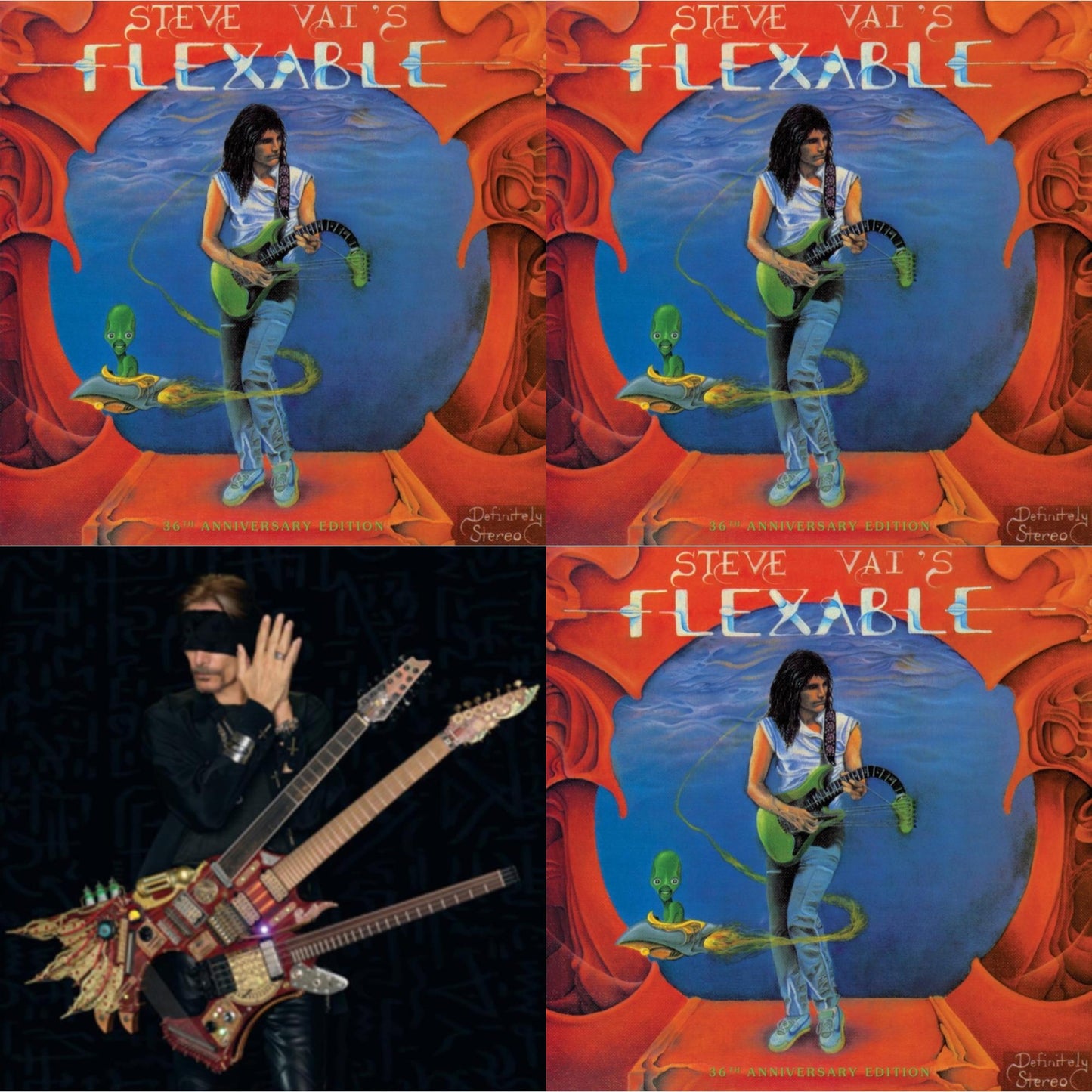 Steve Vai - Flex-Able (36Th Anniversary/180G) & Flex-Able (36Th Anniversary/Clear Disc LP Vinyl) & Inviolate & Flex-Able (36Th Anniversary/Picture Disc)
