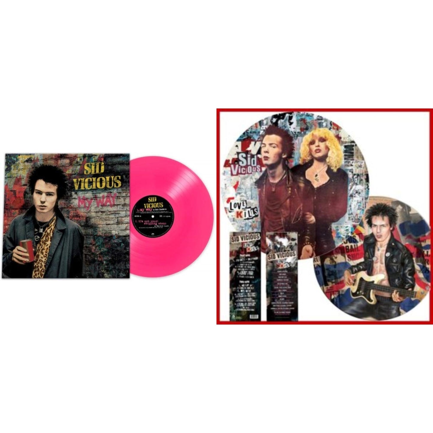 Sid Vicious - Love Kills (Picture Disc) & My Way - LP Vinyl Bundle