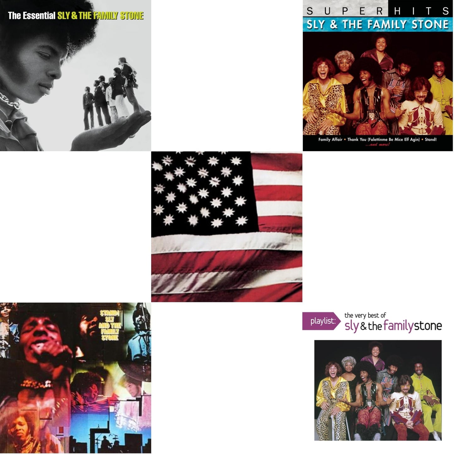 Sly & The Family Stone - Essential Sly & Family Stone & Stand & There's A Riot Goin On & Super Hits & Playlist: Very Best Of Sly & Family Stone - CD Bundle