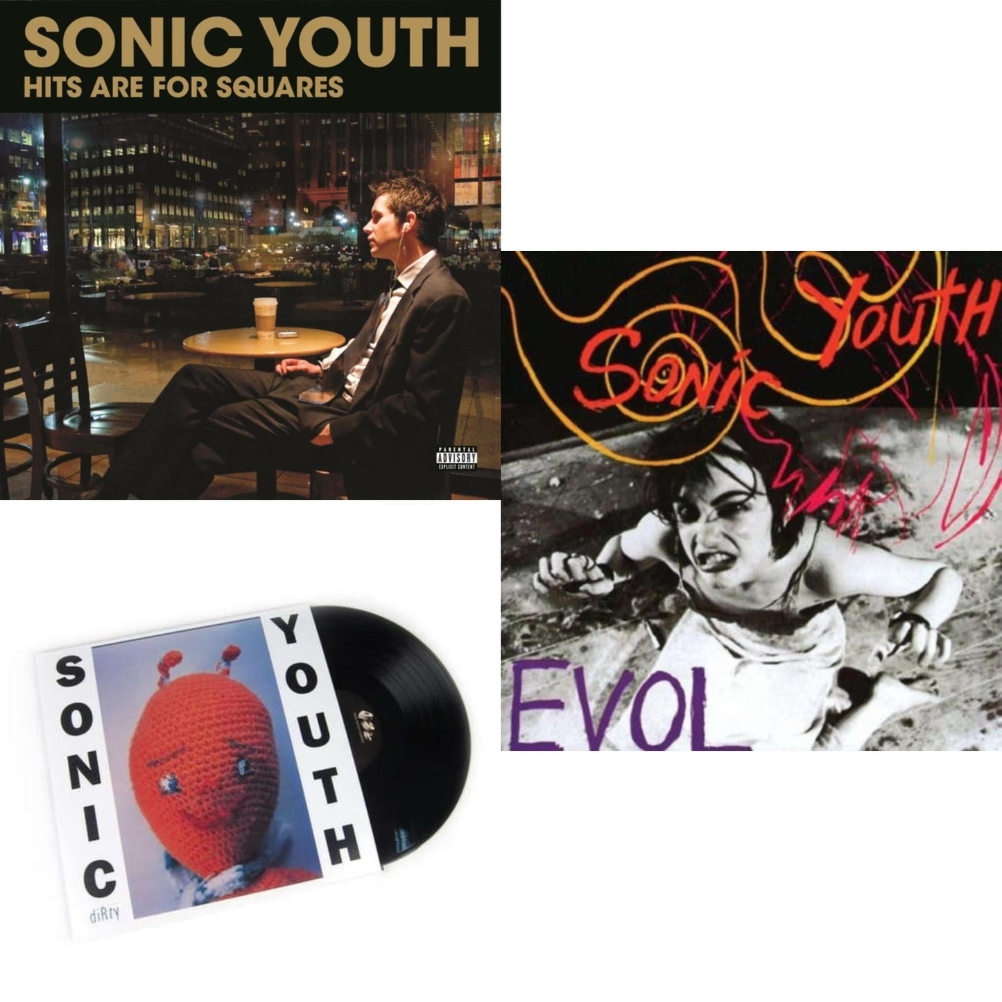 Sonic Youth - Hits Are For Squares (2LP) & Dirty & Evol