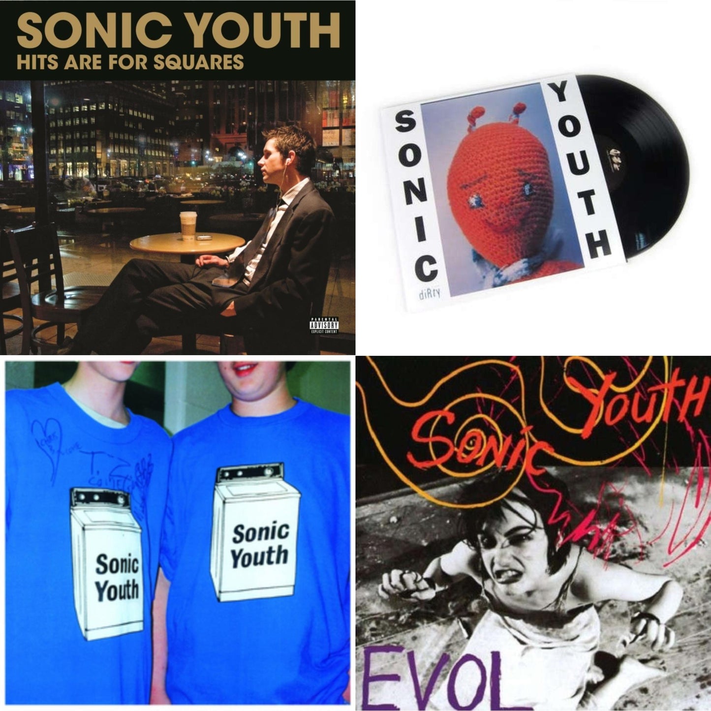 Sonic Youth - Hits Are For Squares (2LP) & Dirty & Washing Machine & Evol