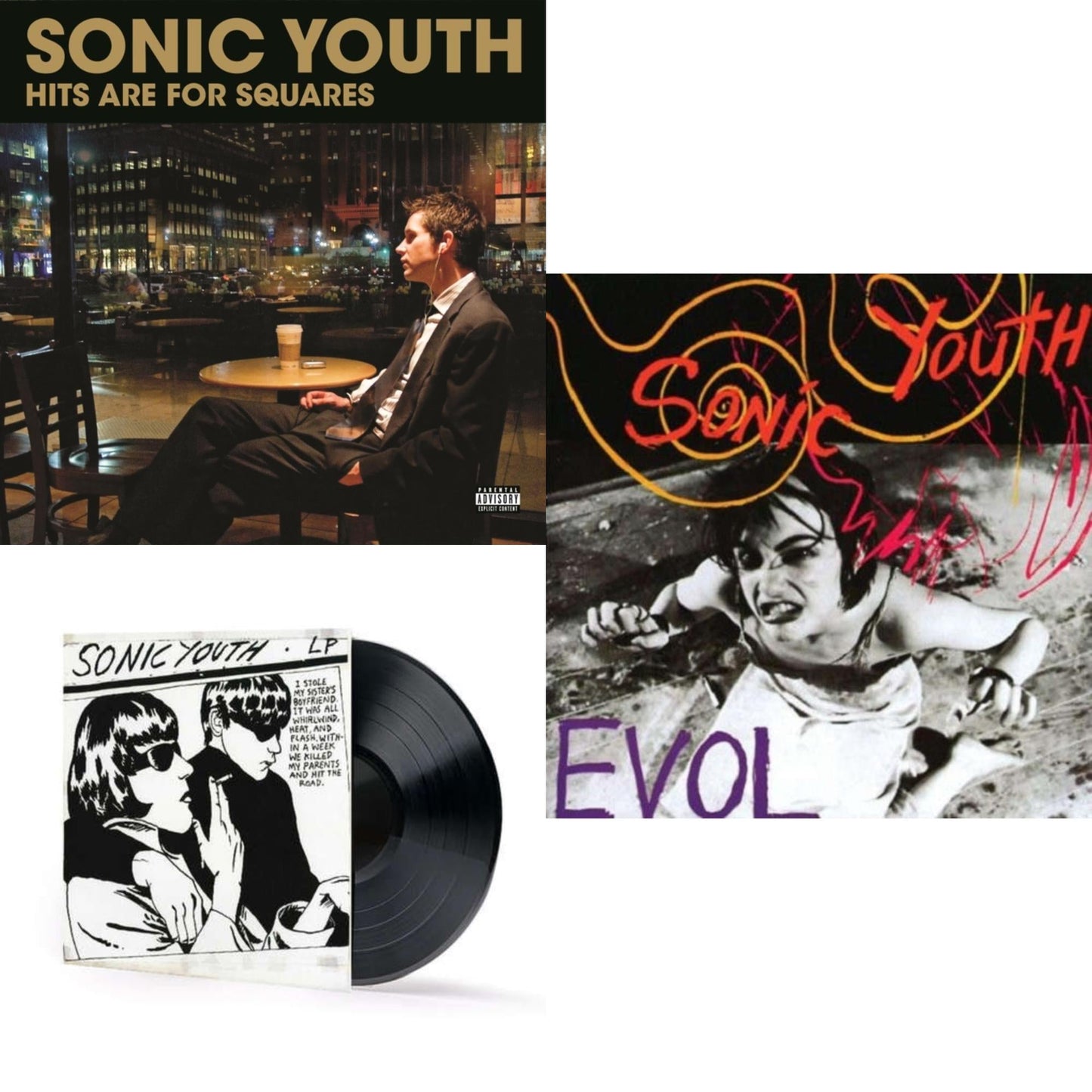 Sonic Youth - Hits Are For Squares (2LP) & Goo & Evol