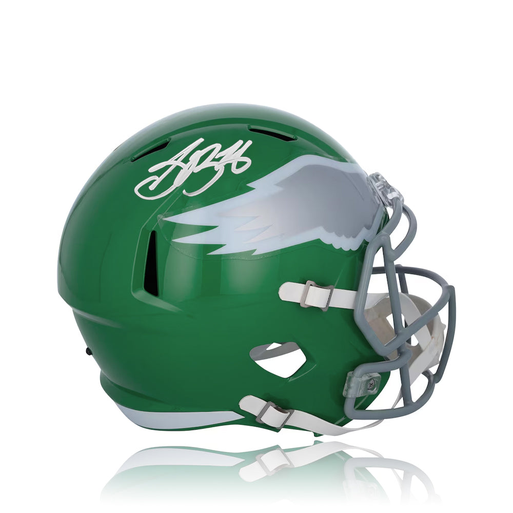 Saquon Barkley Philadelphia Eagles Autographed Kelly Green Alternate Mini-Helmet