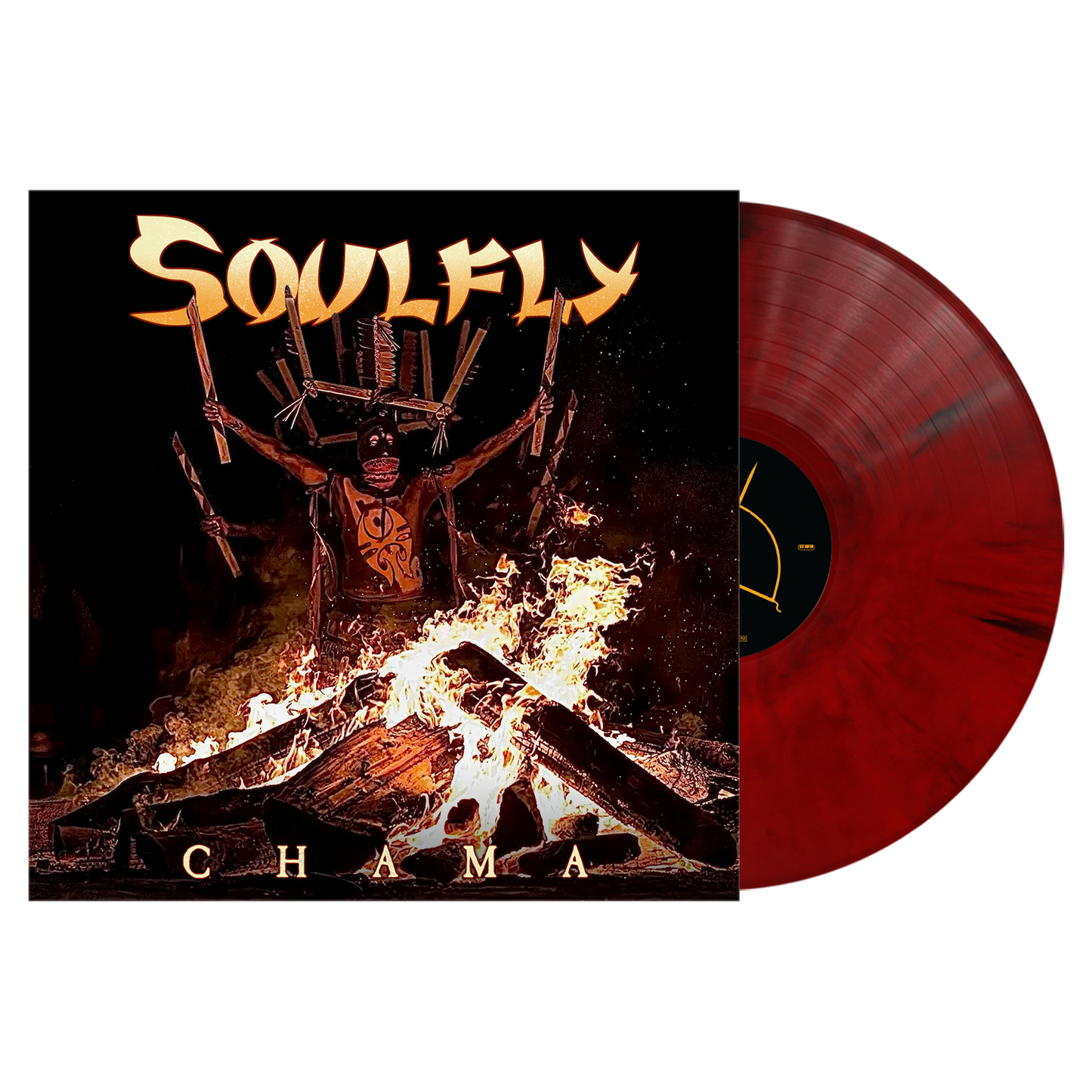 Soulfly ‘Chama’ LP (Exclusive – Limited to 300, Red & Black Marble Vinyl) Vinyl Record