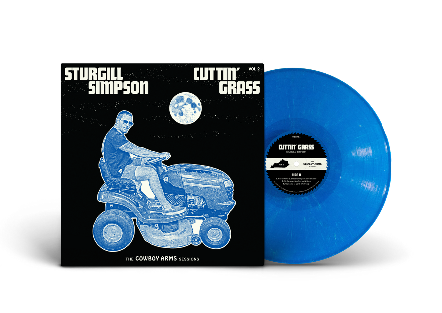 Sturgill Simpson - Cuttin' Grass Vol. 2 (Cowboy Arms Sessions) | Indie Exclusive | Blue w/White Swirl Vinyl) Vinyl Record