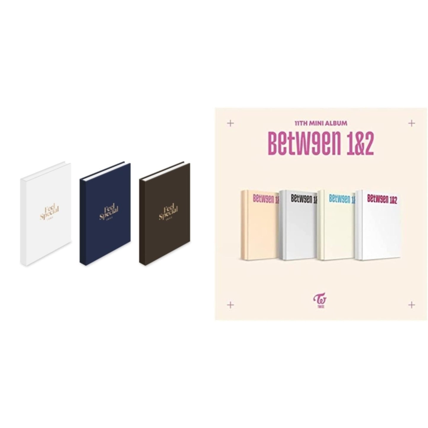 Twice - Feel Special (8Th Mini Album) & Between 1 & 2 - CD Bundle