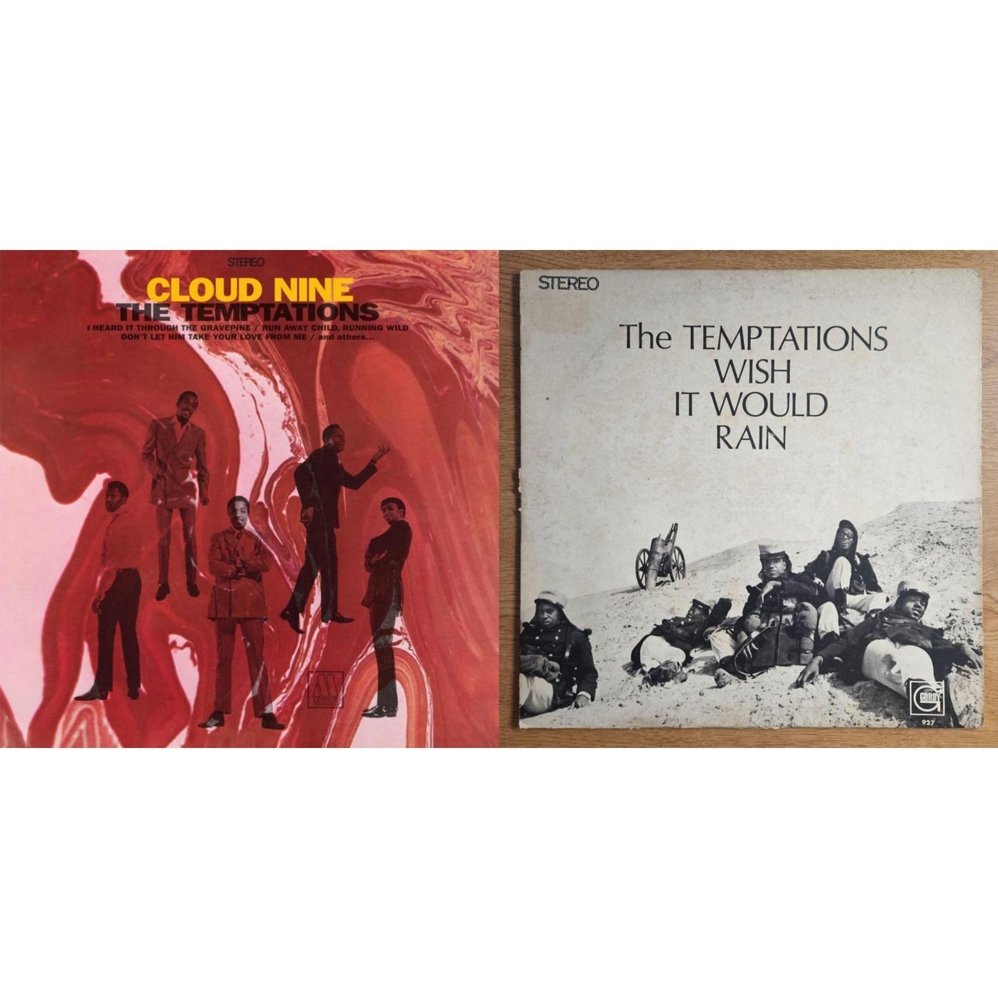 Temptations - Wish It Would Rain & Cloud Nine - LP Vinyl Bundle