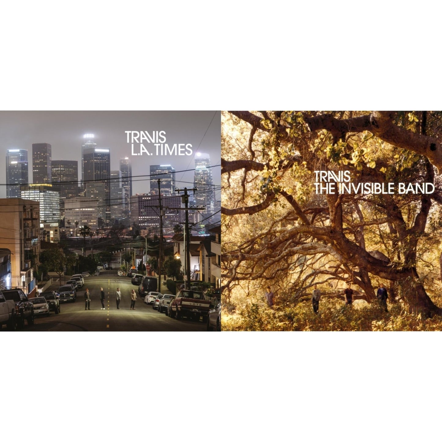 Travis - L.A. Times (Green Marble LP Vinyl) & Invisible Band (20Th Anniversary/Deluxe/2CD/Clear Vinyl/2LP)
