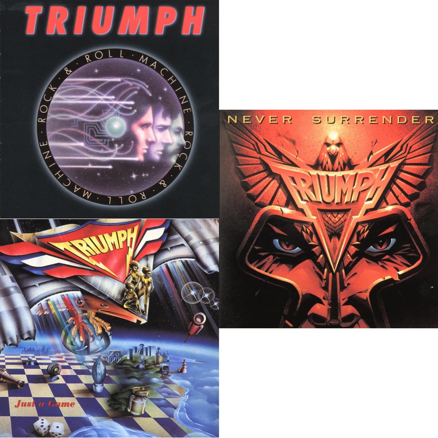 Triumph - Rock N Roll Machine & Just A Game & Never Surrender - CD Bundle