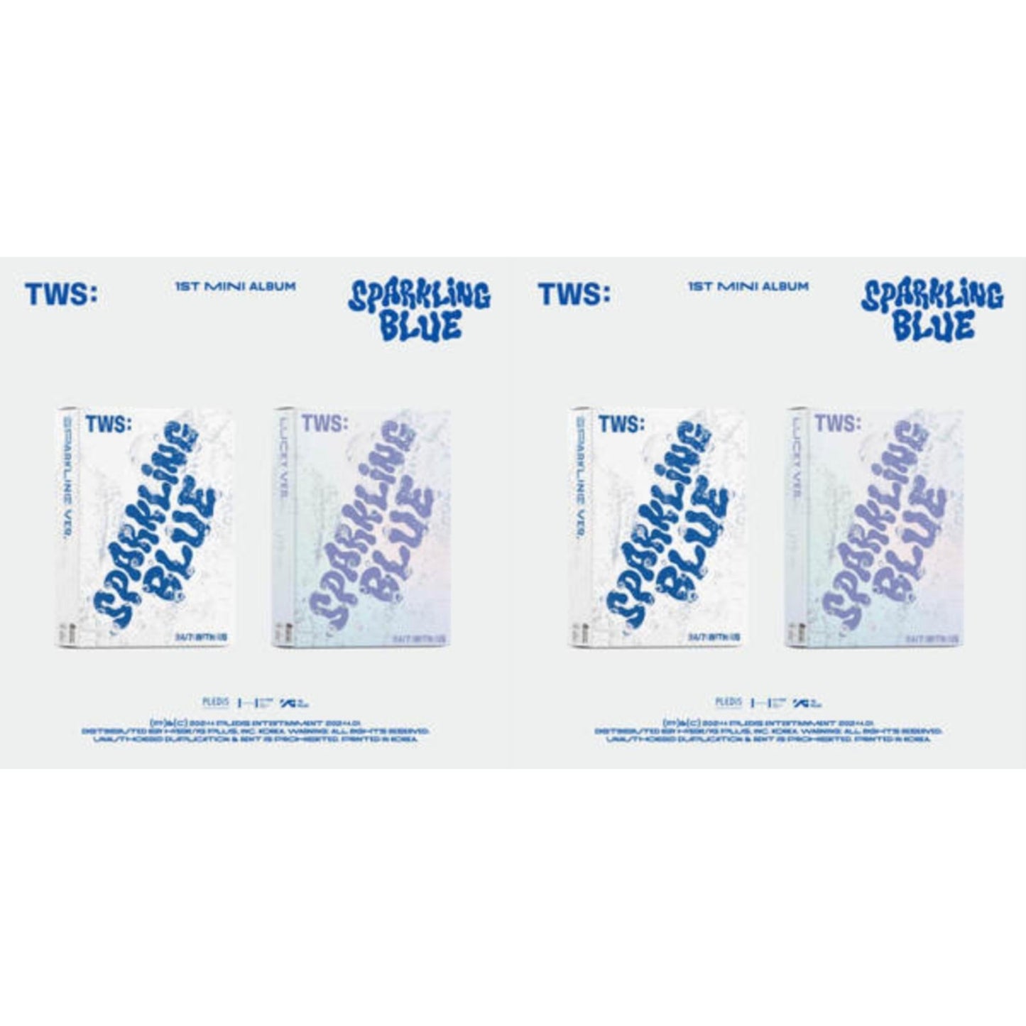 Tws - Sparkling Blue (1St Mini Album) (Sparkling Ver.) & Sparkling Blue (1St Mini Album) (Lucky Ver.) - CD Bundle