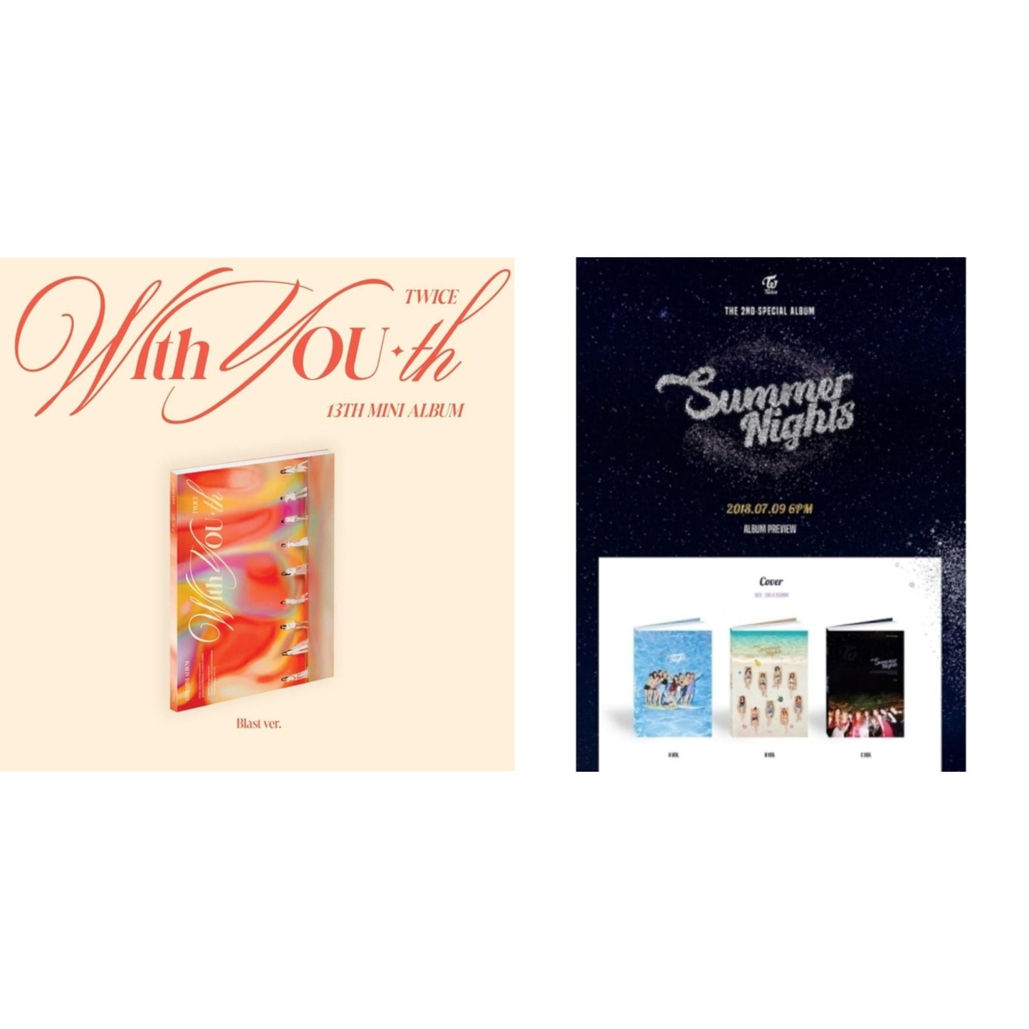 Twice - With You-Th (Blast Ver.) & Summer Nights - CD Bundle