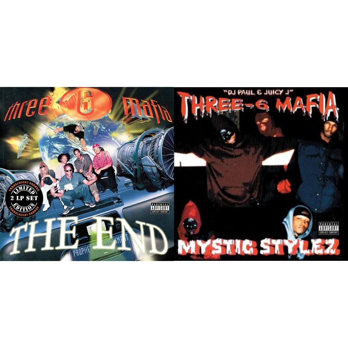 Three 6 Mafia - Mystic Stylez (20Th Anniversary) (Red LP Vinyl/Limited Edition) & End (2LP/Translucent Orange Vinyl)