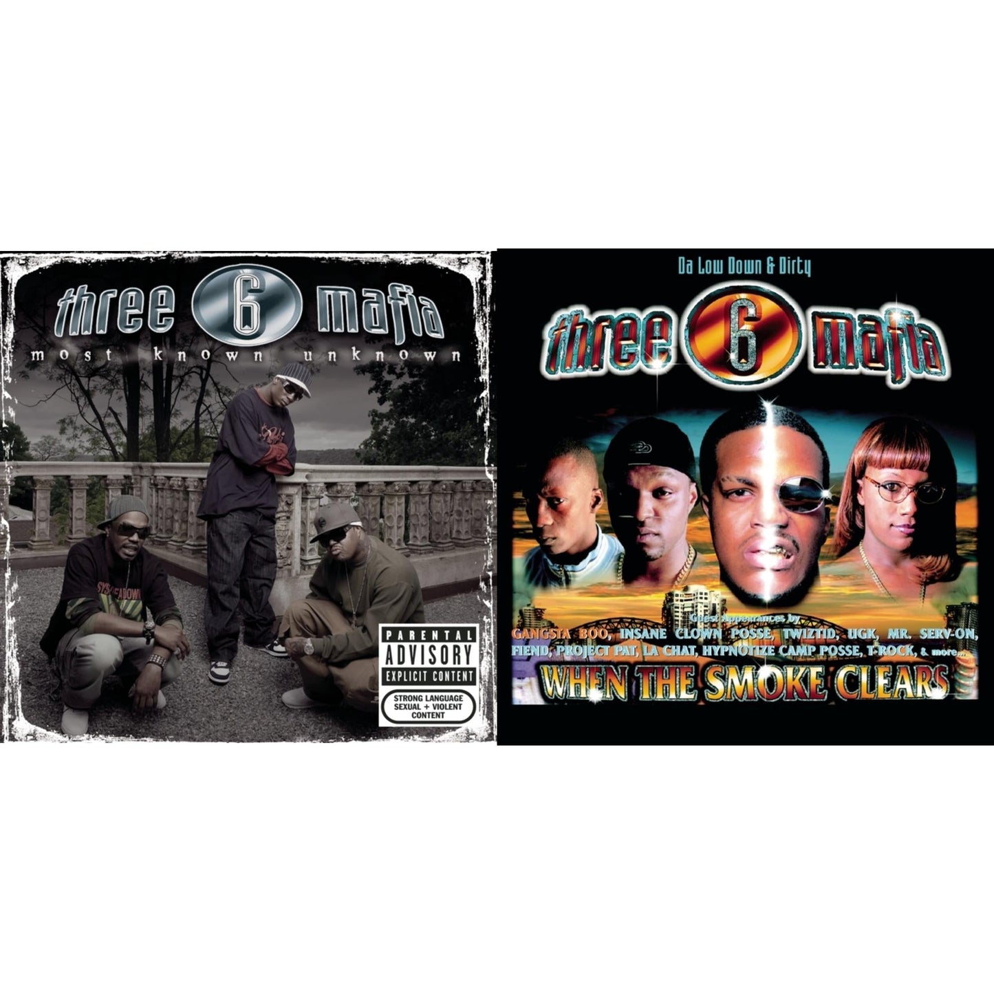 Three 6 Mafia - When The Smoke Clears & Most Known Unknown (Revised Edition) - CD Bundle