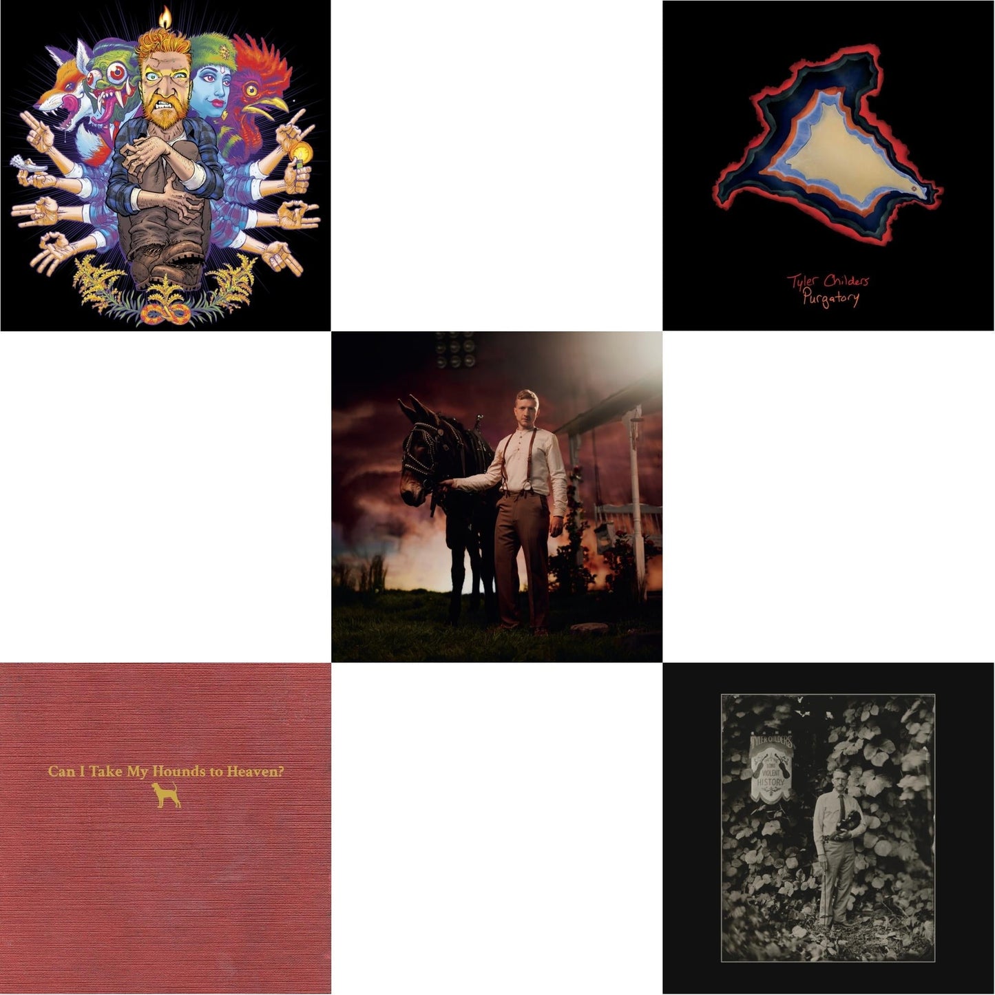 Tyler Childers - Country Squire (150G/Dl Code) & Long Violent History (140G/Insert) & Can I Take My Hounds To Heaven? (3LP) & Rustin In The Rain & Purgatory