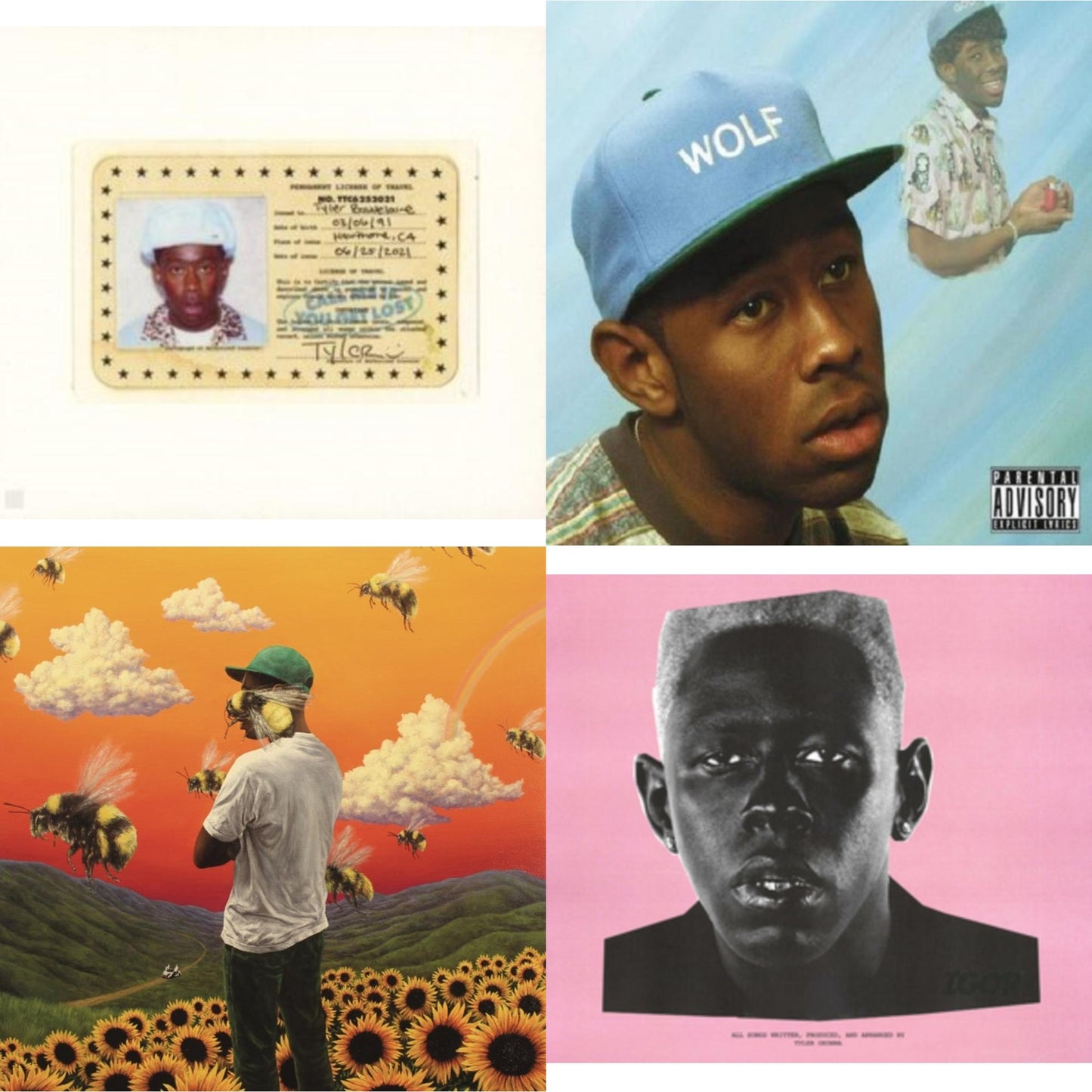 The Creator Tyler - Call Me If You Get Lost & Wolf & Flower Boy & Igor (X) - CD Bundle