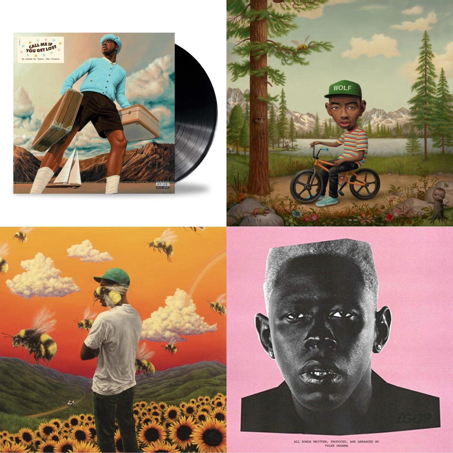 The Creator Tyler - Call Me If You Get Lost (X) (2LP) & Wolf (X) (2LP/Hot Pink Vinyl) & Flower Boy (2LP/150G) & Igor (X) (150G)