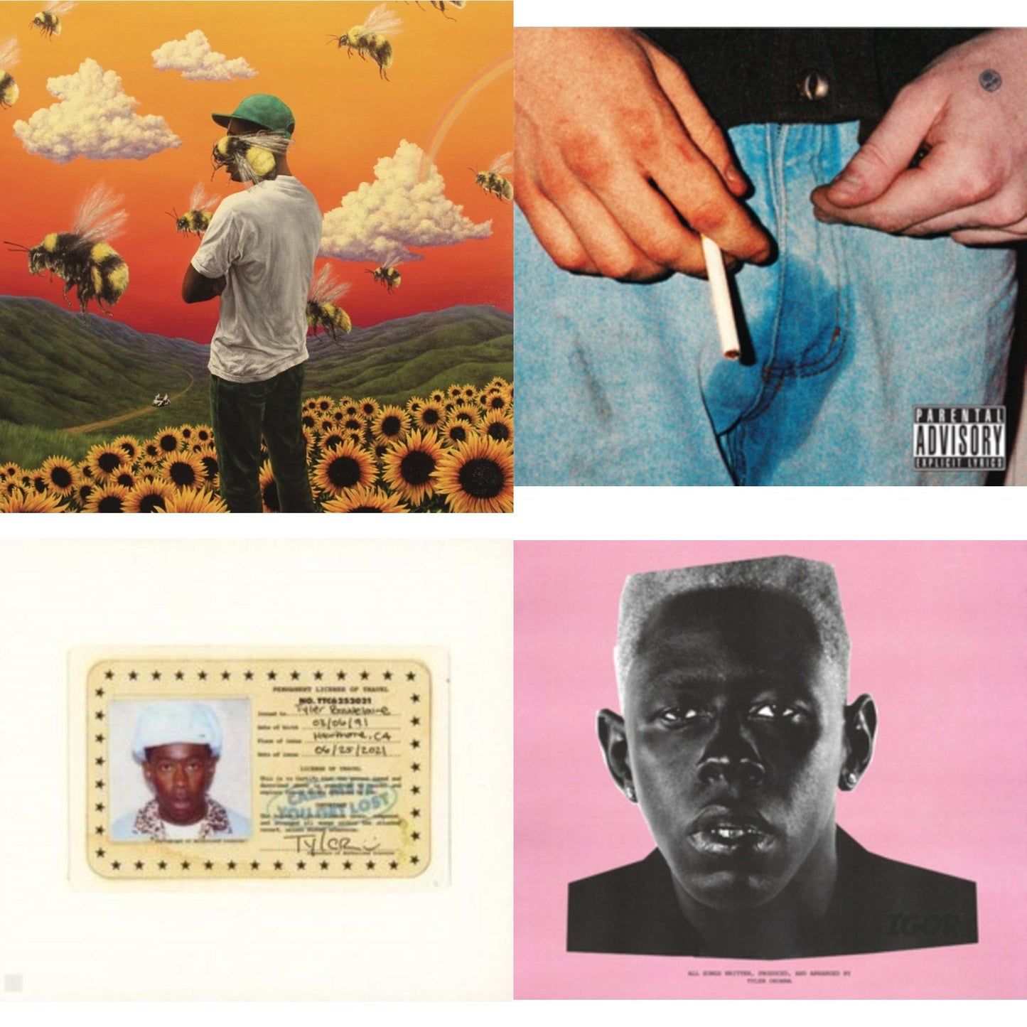 The Creator Tyler - Flower Boy & Cherry Bomb (Exp) & Call Me If You Get Lost & Igor (X) - CD Bundle